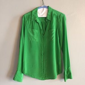 🍀 J Crew silk two-pocket blouse 🍀